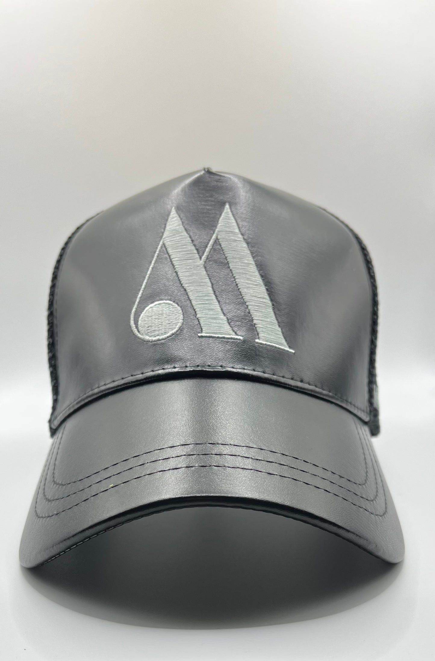 Monsieur PU Leather Trucker Hat