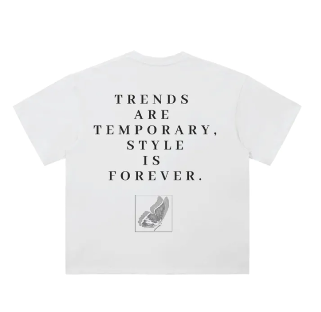 Official Monsieur T shirt- TRENDS ARE TEMPORARY STYLE IS FOREVER